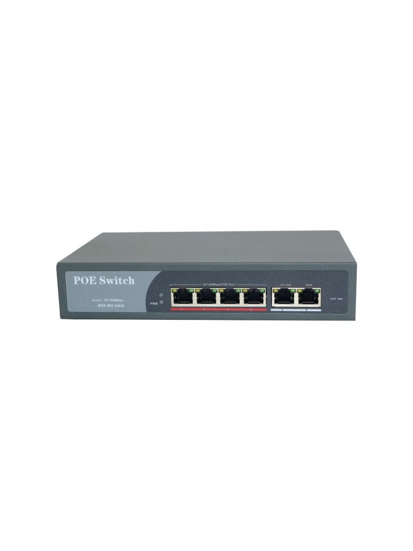 Power Switch 4 Port Poe Switch + 2 Port Uplink Port